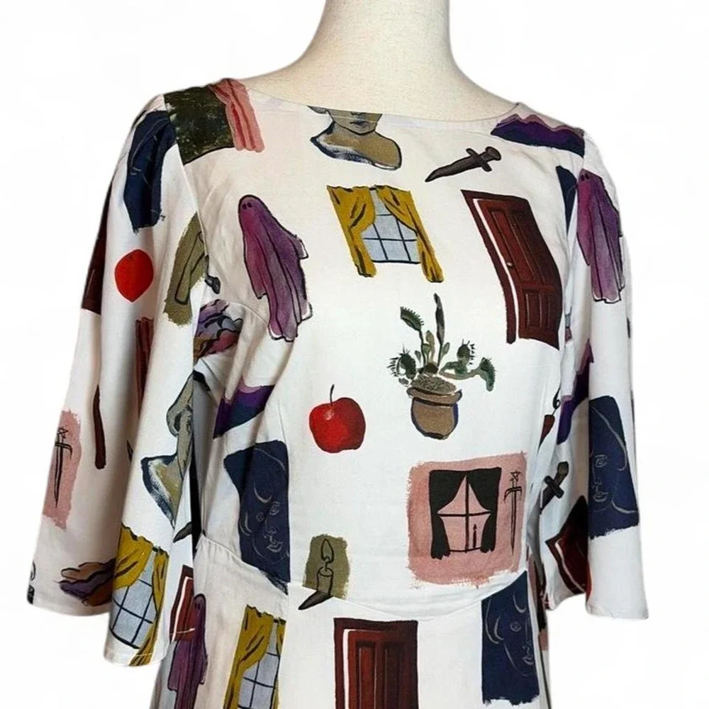 Samantha Pleet Dress in Dreaming Print. Size 4
